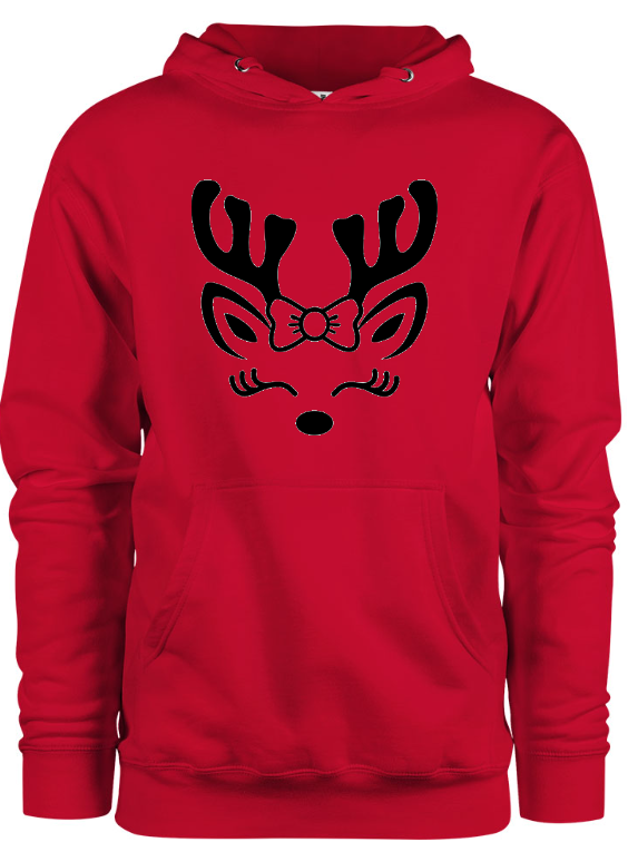 Reindeer Face Hoodie