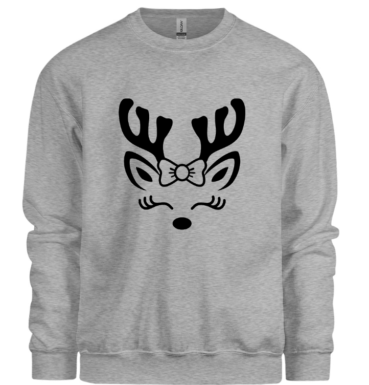 Reindeer Face Sweatshirt