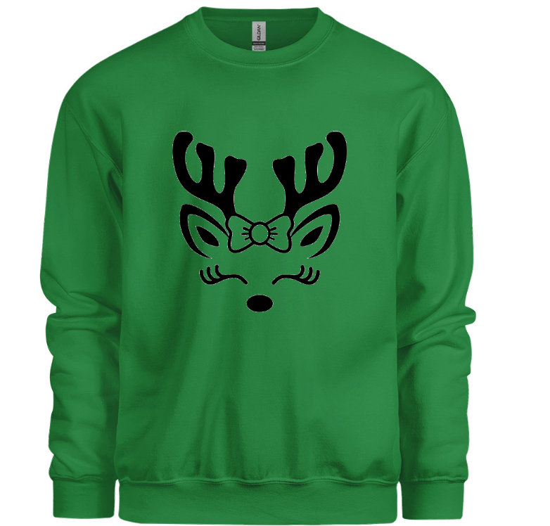 Reindeer Face Sweatshirt