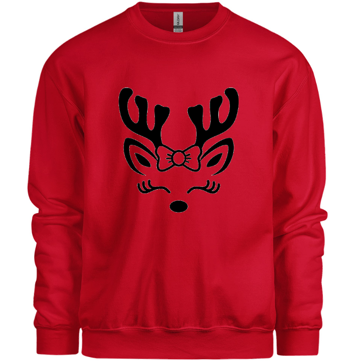 Reindeer Face Sweatshirt