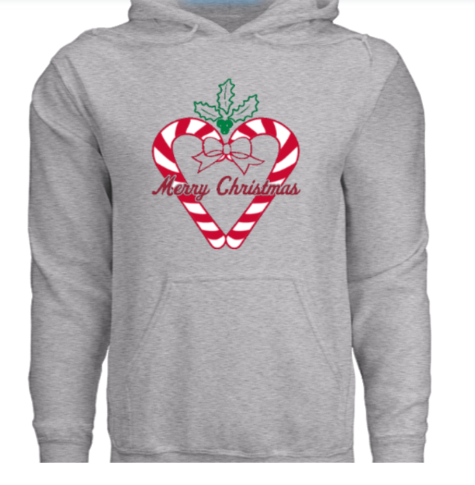 Heart Candy Canes Merry Christmas Hoodie